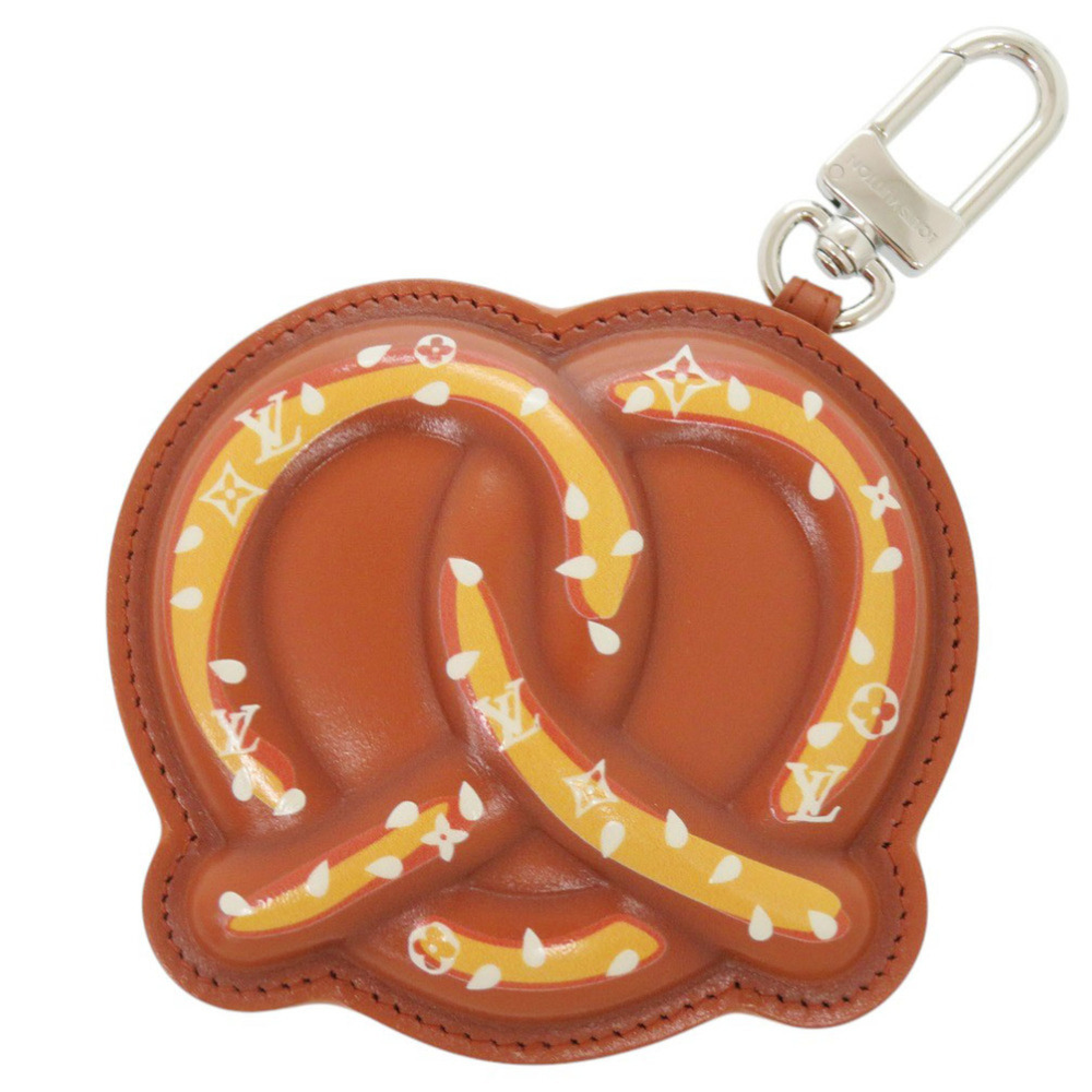 Louis Vuitton LV Pretzel Monogram M03295 Leather Brown Keychain Accessory Bag...